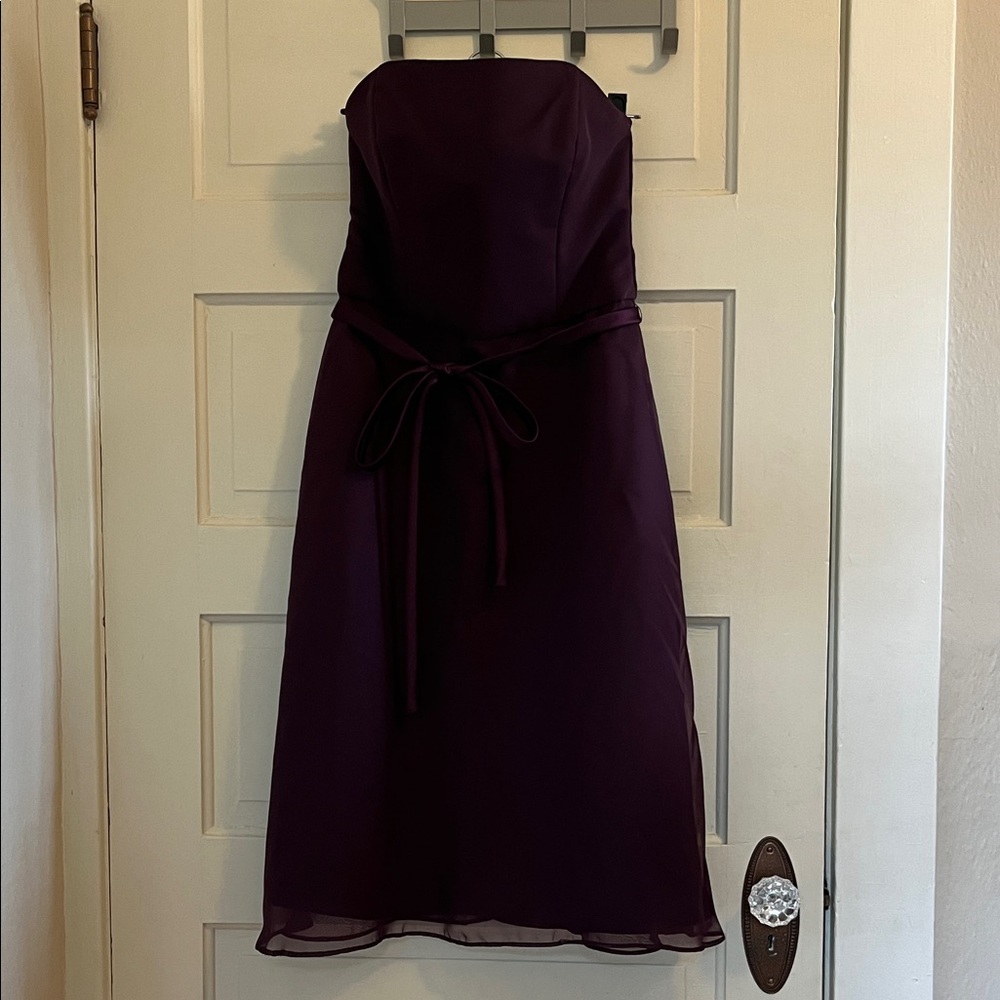 After Six Strapless Dress in Deep Purple